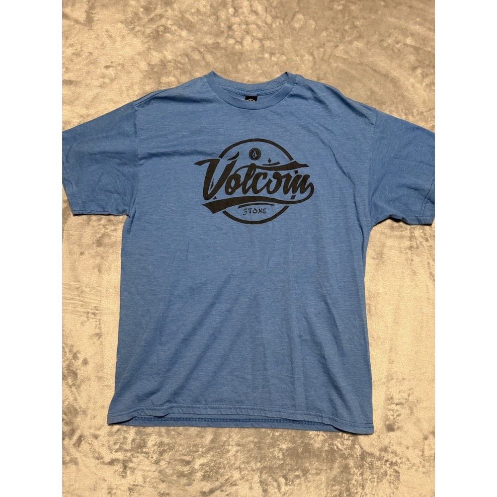Volcom Stone Blue Graphic T-shirt Beach Surf skate size Large‎